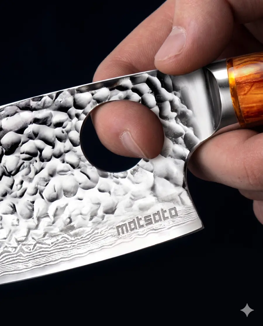 Finger-hole grip in use