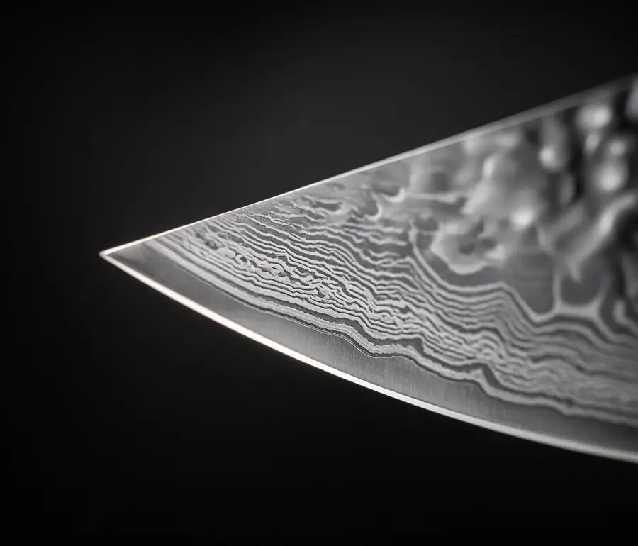 Knife on cutting board with ingredients
